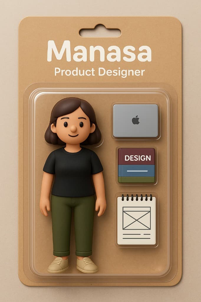 Manasa B R as a collectible figurine